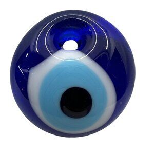 Blue Turkish Evil Eye Glass Bead Pendant Talisman Protective